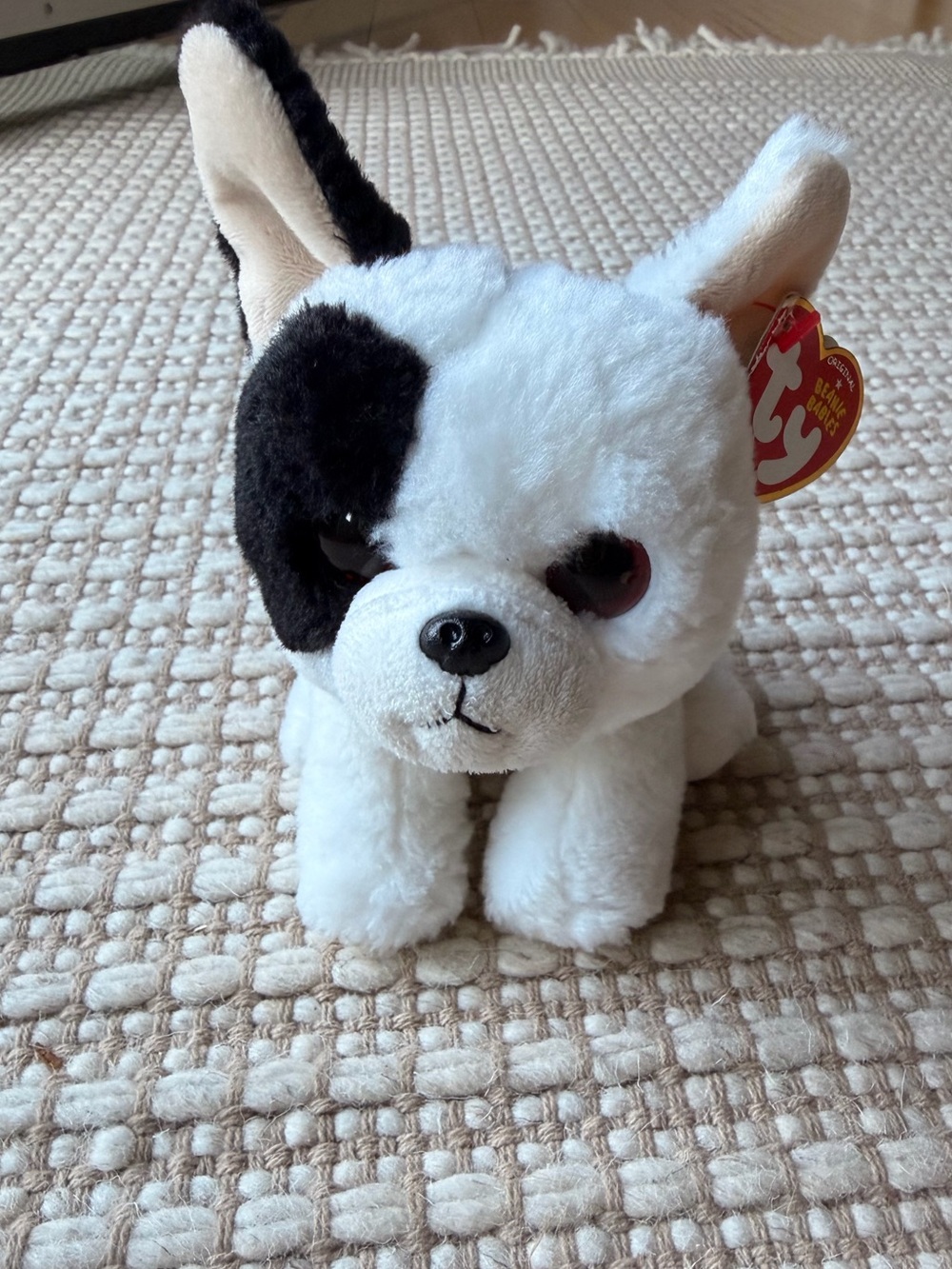 Ty Plush Black & White Dog Beanie Babies Marcel